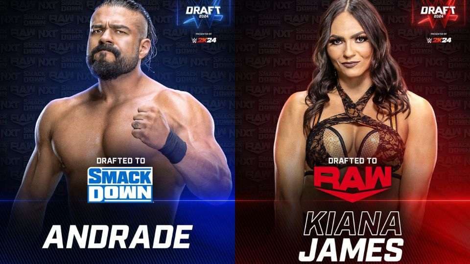 WWE Draft Round 4: Andrade Heading to SmackDown, Kiana James Called Up to Raw