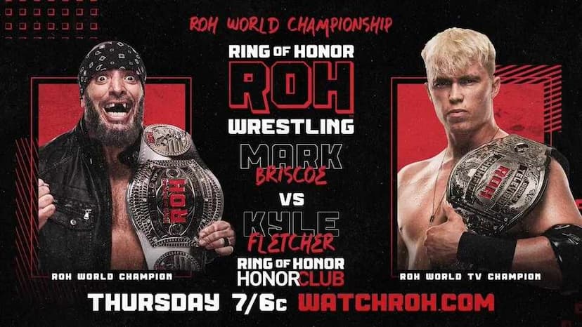ROH World Title to be Defended by Mark Briscoe Against Kyle Fletcher (Jun 27)