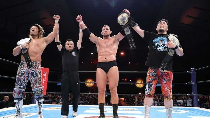 Hiroshi Tanahashi, Boltin Oleg, and Toru Yano Win Never Six-Man Titles at New Japan Soul