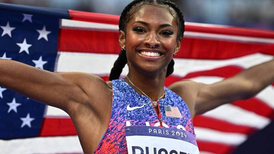 WWE NIL Athlete Masai Russell Wins Gold in 100m Hurdles at 2024 Olympics