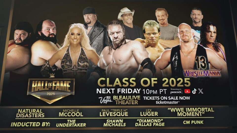 WWE Reveals 2025 Hall of Fame Inductors, CM Punk to Present New “Immortal Moment” Award