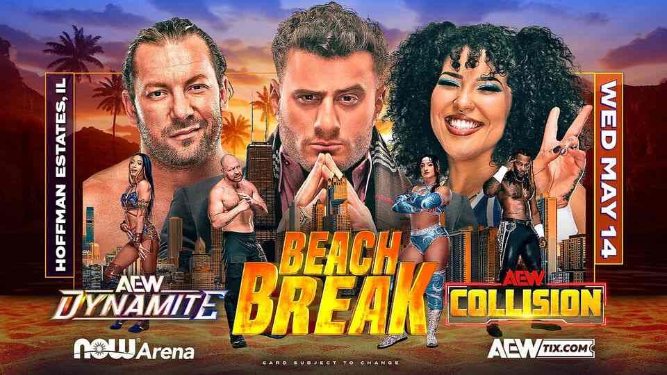 AEW Dynamite: Beach Break Results (5/14): World Championship Steel Cage Match, Women’s Championship Four-Way Eliminator, MJF Joins Hurt Syndicate