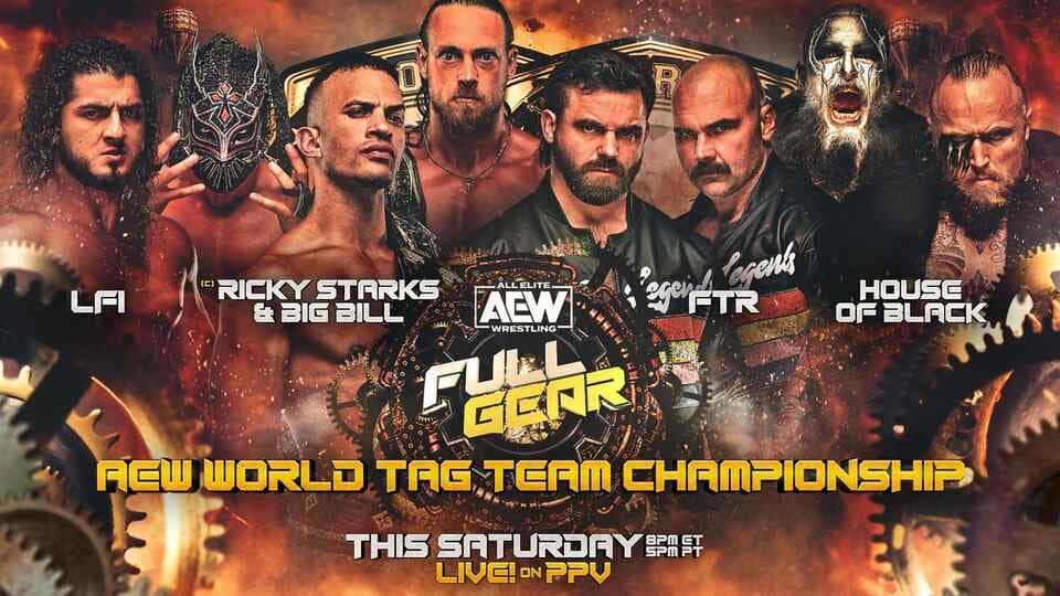 AEW Tag Team Titles to Be Defended in a Ladder Match at Full Gear 2023